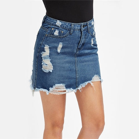 Denim Mini Skirts