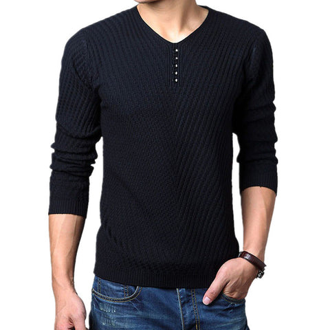 Winter Henley Neck Sweater