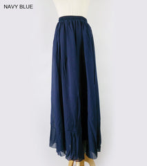 High Waist Chiffon Skirt