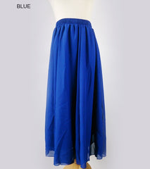 High Waist Chiffon Skirt