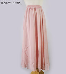 High Waist Chiffon Skirt