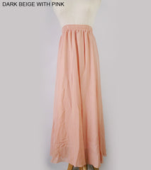 High Waist Chiffon Skirt