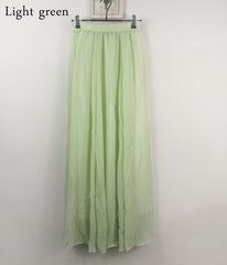 High Waist Chiffon Skirt