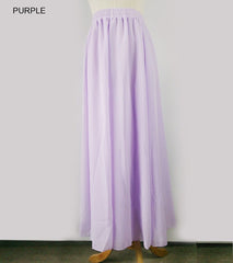 High Waist Chiffon Skirt