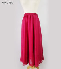 High Waist Chiffon Skirt