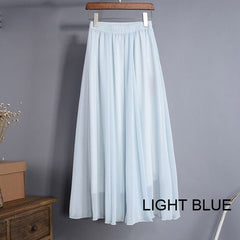 High Waist Chiffon Skirt