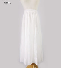 High Waist Chiffon Skirt