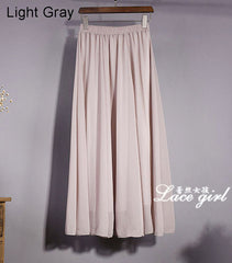 High Waist Chiffon Skirt