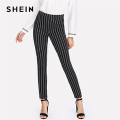 Vertical Striped Skinny Pants