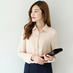 Solid Ladies Chiffon Blouse