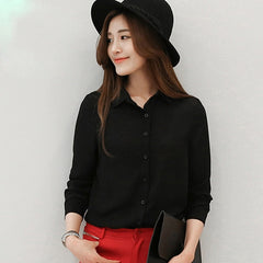 Solid Ladies Chiffon Blouse