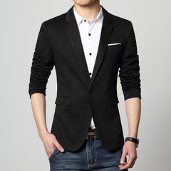 New Slim Fit Cotton Blazer