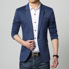 New Slim Fit Cotton Blazer