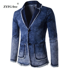 Casual Denim Blazer