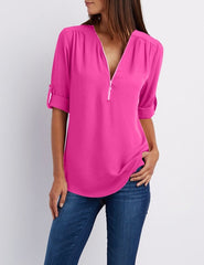 Loose Casual Chiffon Blouse