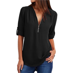 Loose Casual Chiffon Blouse