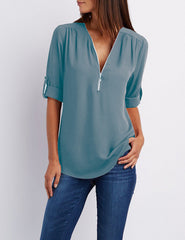 Loose Casual Chiffon Blouse