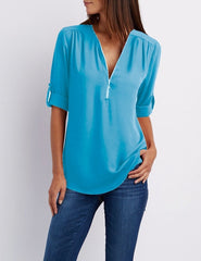 Loose Casual Chiffon Blouse