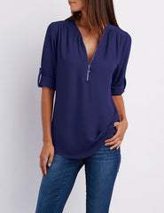 Loose Casual Chiffon Blouse