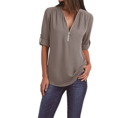 Loose Casual Chiffon Blouse