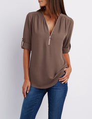 Loose Casual Chiffon Blouse