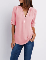 Loose Casual Chiffon Blouse