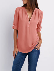 Loose Casual Chiffon Blouse