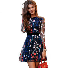 Floral Embroidery Dress