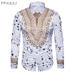 3D National Style Printing Floral Shirt