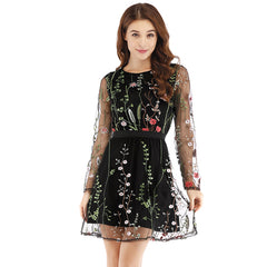 Floral Embroidery Dress