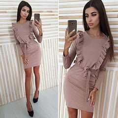 Ruffles Sheath Dress