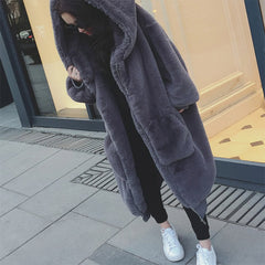 Winter Warm Hooded Large Size Coat