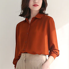 Solid Ladies Chiffon Blouse