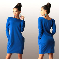 Solid Pockets Dress