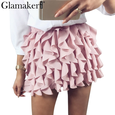 Glamaker Ruffle Mini Skirt