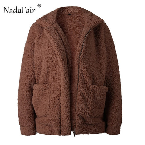Plus Size Teddy Coat