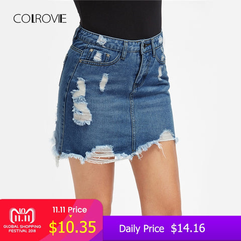 Denim Mini Skirts