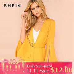 Split Sleeve Belted Blazer